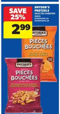 Real Canadian Superstore SNYDER'S PRETZELS, 240 G offer