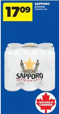 Real Canadian Superstore SAPPORO, 6X500 ML offer