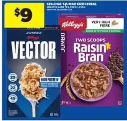 Real Canadian Superstore KELLOGG'S JUMBO SIZE CEREAL, 700 G - 1.05 KG offer