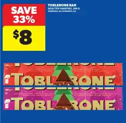 Real Canadian Superstore TOBLERONE BAR, 360 G offer