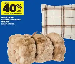 Real Canadian Superstore LIFE AT HOME HOLIDAY CUSHIONS & THROWS offer