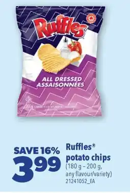 Real Canadian Superstore RUFFLES POTATO CHIPS, 180 G - 200 G offer
