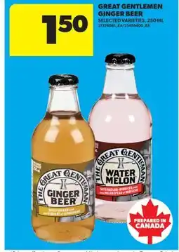 Real Canadian Superstore GREAT GENTLEMEN GINGER BEER, 250 ML offer