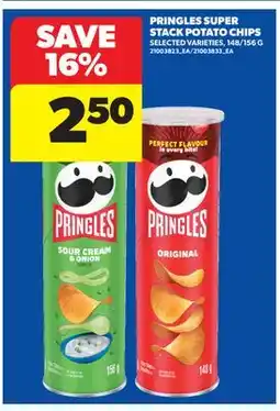 Real Canadian Superstore PRINGLES SUPER STACK POTATO CHIPS, 148/156 G offer