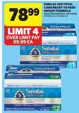 Real Canadian Superstore SIMILAC 360 TOTAL CARE READY TO FEED INFANT FORMULA, 16X235 ML offer