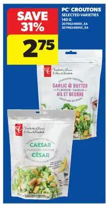 Real Canadian Superstore PC CROUTONS, 140 G offer