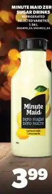 Real Canadian Superstore MINUTE MAID ZERO SUGAR DRINKS, 1.54 L offer