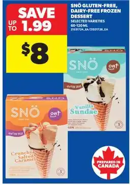 Real Canadian Superstore SNÖ GLUTEN-FREE, DAIRY-FREE FROZEN DESSERT, 60-120 ML offer