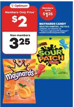 Real Canadian Superstore MAYNARDS CANDY, 150/154 G offer