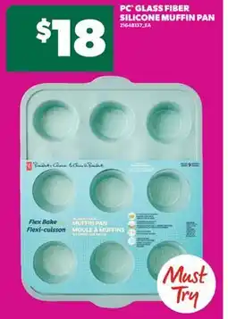 Real Canadian Superstore PC GLASS FIBER SILICONE MUFFIN PAN offer