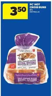 Real Canadian Superstore PC HOT CROSS BUNS, 8'S offer