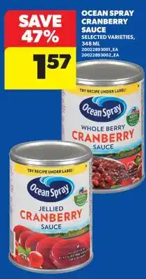Real Canadian Superstore OCEAN SPRAY CRANBERRY SAUCE offer