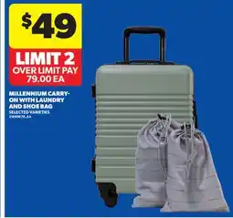 Real Canadian Superstore MILLENNIUM CARRY-ON WITH LAUNDRY AND SHOE BAG offer