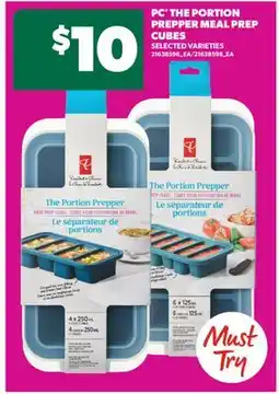 Real Canadian Superstore PC THE PORTION PREPPER MEAL PREP CUBES offer