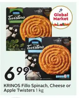 Sobeys KRINOS Fillo Spinach, Cheese or Apple Twisters offer
