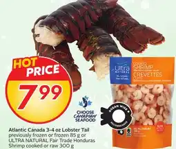 Sobeys Atlantic Canada 3-4 oz Lobster Tail offer