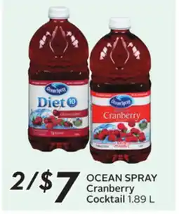 Sobeys OCEAN SPRAY Cranberry Cocktail offer