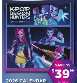 Showcase KPOP Demon Hunters 2026 CALENDAR offer