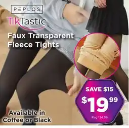 Showcase Peplos Tiktastic Faux-Transparent Fleece Tights offer