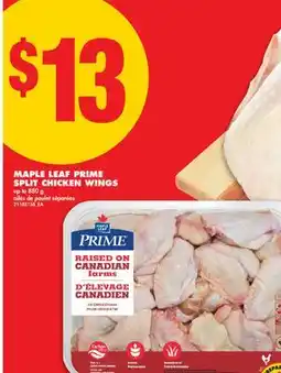 No Frills MAPLE LEAF PRIME SPLIT CHICKEN WINGS, up to 880 g offer