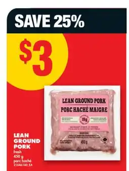 No Frills LEAN GROUND PORK, 450 g offer