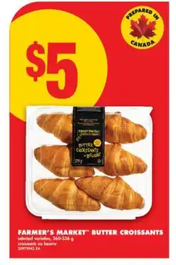 No Frills FARMER'S MARKET BUTTER CROISSANTS, 260-336 g offer