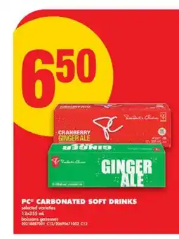 No Frills PC CARBONATED SOFT DRINKS, 12x355 mL offer
