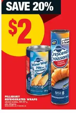 No Frills PILLSBURY REFRIGERATED WRAPS, 200-227 g offer