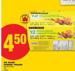 No Frills NO NAME STIRRED YOGURT, 12' s offer