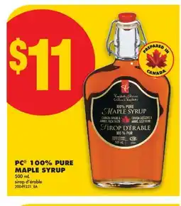 No Frills PC 100% PURE MAPLE SYRUP, 500 mL offer