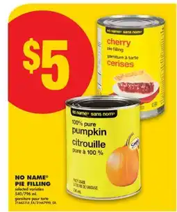 No Frills NO NAME PIE FILLING, 540/796 mL offer