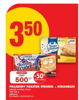 No Frills PILLSBURY TOASTER STRUDEL or SCRAMBLES, 204/326 g offer