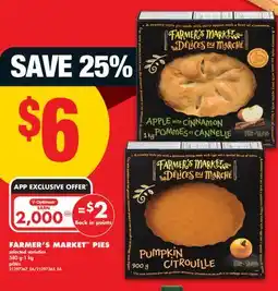 No Frills FARMER'S MARKET PIES, 580 g - 1 kg offer