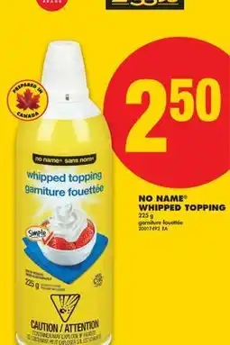 No Frills NO NAME WHIPPED TOPPING, 225 g offer