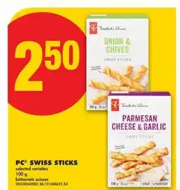 No Frills PC SWISS STICKS, 100 g offer