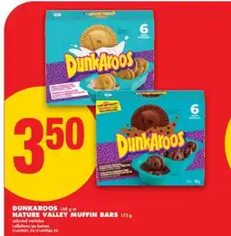 No Frills DUNKAROOS 168 g or NATURE VALLEY MUFFIN BARS 175 g offer