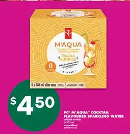 No Frills PC M'AQUA COCKTAIL FLAVOURED SPARKLING WATER, 6x355 mL offer