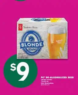 No Frills PC DE-ALCOHOLIZED BEER, 12x355 mL offer