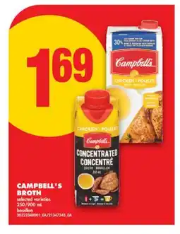 No Frills CAMPBELL'S BROTH, 250/900 mL offer