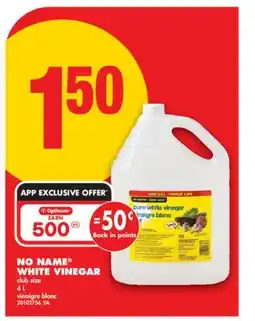 No Frills NO NAME WHITE VINEGAR, 4 L offer