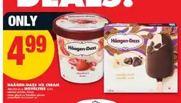 No Frills HAÄGEN-DAZS ICE CREAM, 400-450 mL or NOVELTIES, 3/4' s offer