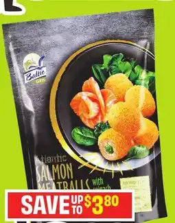 Chalo FreshCo Baltic Salmon Meatballs with Cheese, Salsa or Spinach 454 g Selected Varieties offer