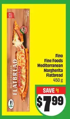 Chalo FreshCo Fino Fine Foods Mediterranean Margherita Flatbread 450 g offer