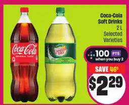 Chalo FreshCo Coca-Cola Soft Drinks 2 L Selected Varieties offer