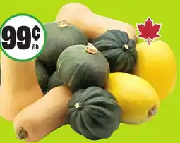 Chalo FreshCo Acorn, Buttercup, Butternut or Spaghetti Squash or Rutabaga Product of Canada 2.18/kg offer
