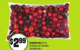 Chalo FreshCo Cranberries 12 oz Product of Canada Canada No. 1 offer