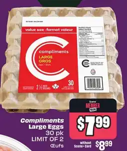 Chalo FreshCo Compliments Large Eggs 30 PK offer