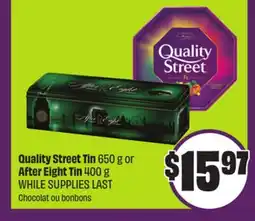 Chalo FreshCo Quality Street Tin 650 g or After Eight Tin 400 g offer