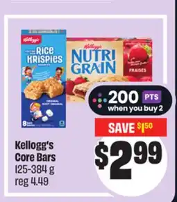 Chalo FreshCo Kellogg's Core Bars 125-384 g offer
