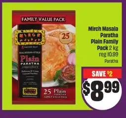 Chalo FreshCo Mirch Masala Paratha Plain Family Pack 2 kg offer